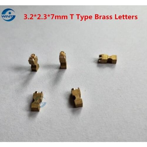 3.2*2.3*7mm And 3.2*5.8*7mm T Type Number English Font Brass Letters For Date Coder Hot Stamp Printer 0-9 MFG BFF LOT
