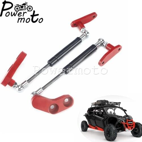 Motorcycle Billet Aluminum Red Door Opener Kits Custom For Can-Am Maverick X3 Max Front Rear Doors 17-20 Door Opener Sets Bolts