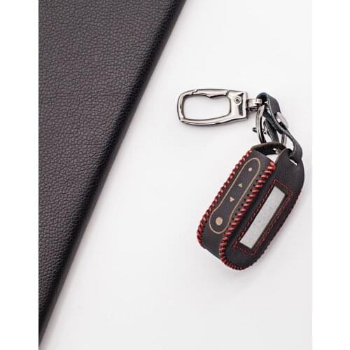 B92 Exquisite Genuine Leather Key Case for Starline B92/B64/B62/B94 Two-Way Car Alarm LCD Remote Fob Cover