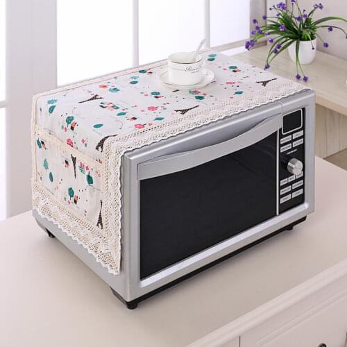 Microwave Oven Cover Oil and Dust Proof Protector Cover for Microwave Oven Kitchen Supplies Home Decor With Storage Bag