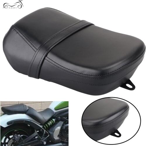 Black Motorcycle Passenger Rear Seat Leather For Kawasaki Vulcan S EN650 ABS Vulcan S 650 2015 2016 2017 2018 2019 2020 2021