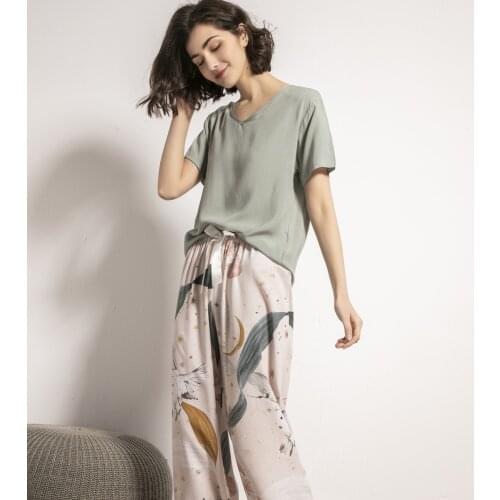 Женские шелковые пижамы CLOUD COTTON STORY China At AliExpress
