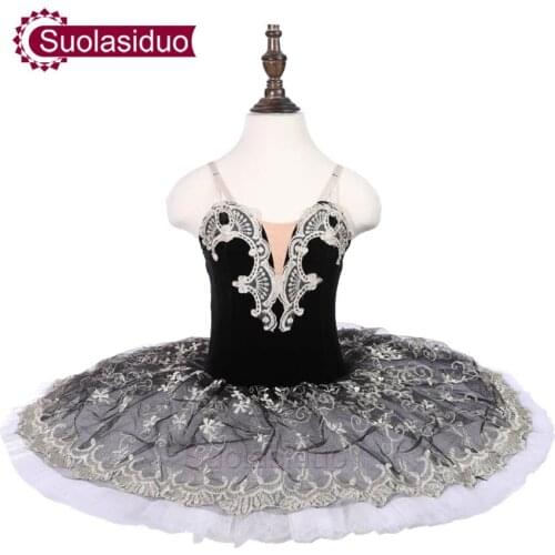 Children Black Ballet Tutu Don Quixote Performance Stage Wear Girls Classical Ballet Dance Competition Costumes Adult Ballet