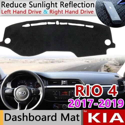 For KIA RIO 4 K2 2017 2018 2019 Russian Versions Anti-Slip Mat Dashboard Cover Pad Sunshade Dashmat Protect Carpet Accessories