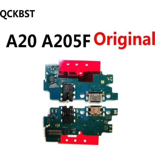 For Samsung A20 A205F Micro USB Charger Dock Connector Charging Port Microphone Flex Cable Replacement Parts