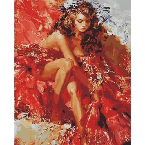 Soul Hello Diy Painting By Numbers Kits Figure Painting Acrylic Coloring By Numbers For Home Decor 40x50cm No Frame