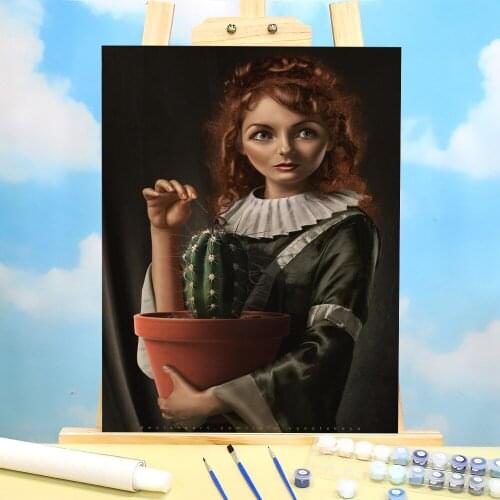 Woman Girl Painting By Numbers Set Oil Paints 40*50 Painting On Canvas Home Decoration For Handicraft