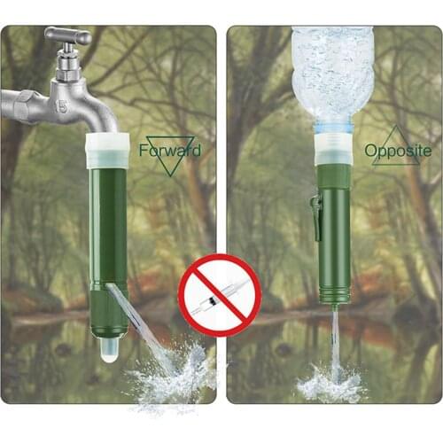Compact Outdoor Survival Water Filter Straw Purifier Filtration Hiking