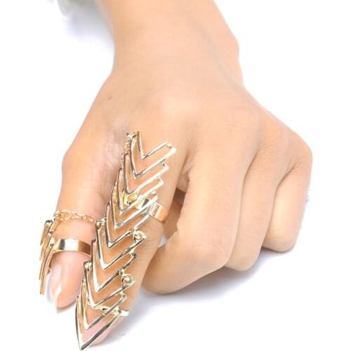 Fashion New Punk Style Gold color Hollow Mini Finger punk Ring For Women Knuckle Rings Bague Femme Anillo