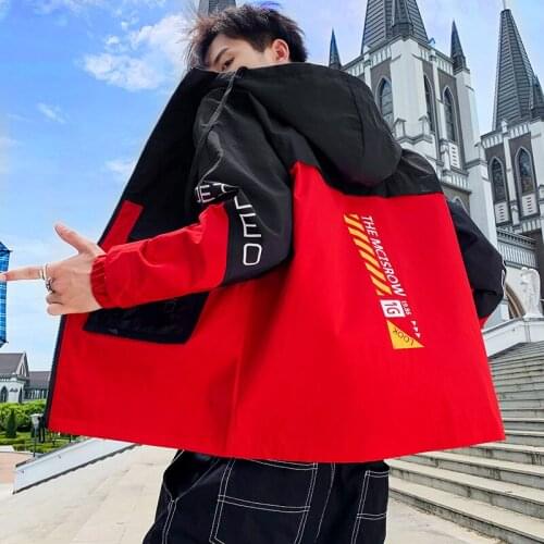 2021 Spring/Autumn New Trend Mens Hooded Jacket Casual Streetwear Zipper Coat Sportswear Clothes Windbreaker Plus Size M-3XL