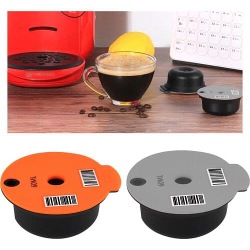 Orange+Grey Refillable Plastic Coffee Capsule for Bosch Tassimo Coffee Machine Food Grade PP Material