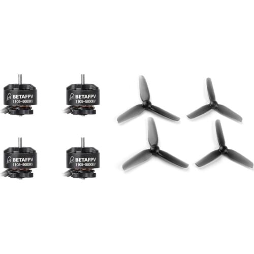 BETAFPV 1105 5000KV 4S Brushless Motors with 3018 3x1.8 3 Inch 2 Paddle 1.5mm Hole PC Propeller for FPV Racing Drone Quadcopter