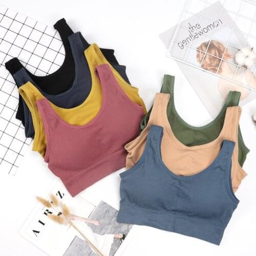 Sport Women Tank Crop Top Push Up Bra Tops Seamless Camisole Underwear Sports Bras Women Yoga Vest Sports Sleeveless Tops