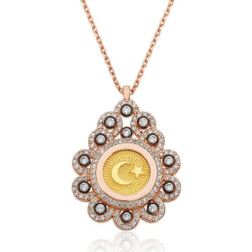 Tevuli 925 Sterling Silver Drop Framed Moon Star Women 'S Necklace