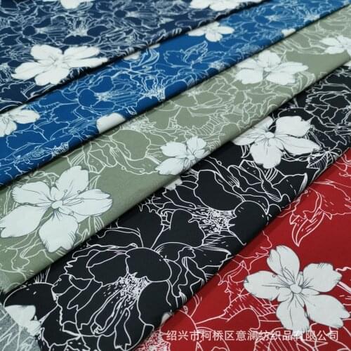 100% Cotton Poplin Line Flower Printing Clothing Cloth Home Decoration DIY Material Sewing Fabric