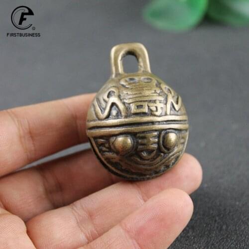Copper Beast Face Big Bell Blessing Fu Ornaments Copper Animals Bells Home Decor Ornaments Pet Bells Pet Accessories Gifts