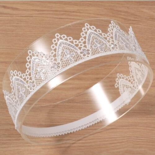 High End Baby Girls Headband Exquisite White Lace Hollow Elastic Hairbands Pure Handmade Hair Hoop Girls Har Accessories