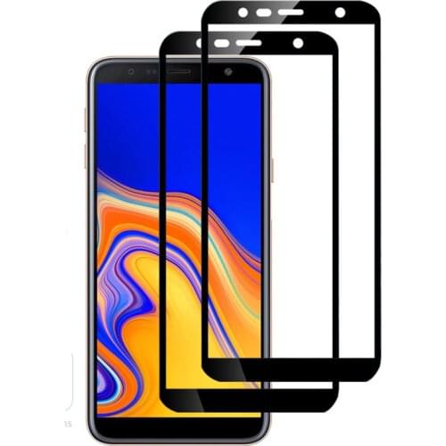 2pcs for samsung galaxy J4 Plus 9h full cover screen protector tempered glass for samsun galax J6 plus SM-J610FN protective film