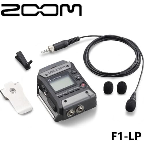 ZOOM F1-LP F1LP field recorder+lavalier mic mini recorder digital recording interview DSLR video mic live broadcast wedding