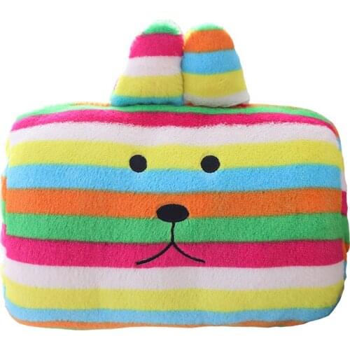 1pc 37*35 cm Colorful Soft Rabbit Bunny Hand warmer Nice Cushion Plush Toy For Children