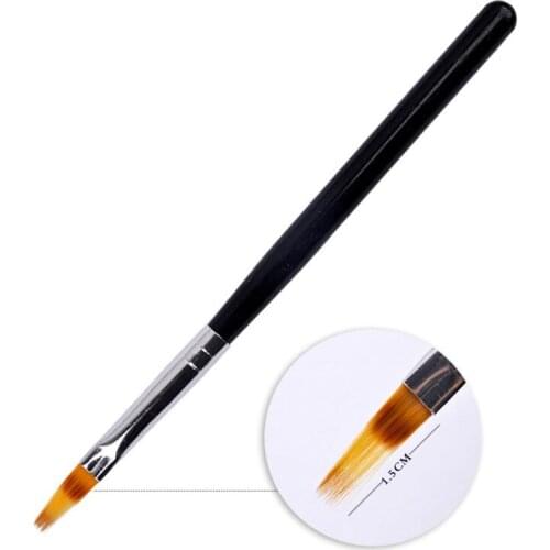 1PC Black Handle Nylon Hair Ombre Brush Nail Art Brush UV Gel Professional Nail Tools