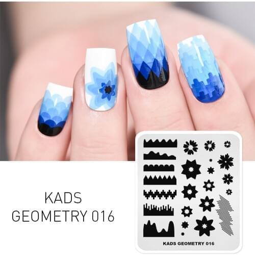 1pc Nail Art Stamping Plate Geometry Flower Pattern Nail Image Stamp Template Manicure Stencil Tool for Nail Polish Nail Print