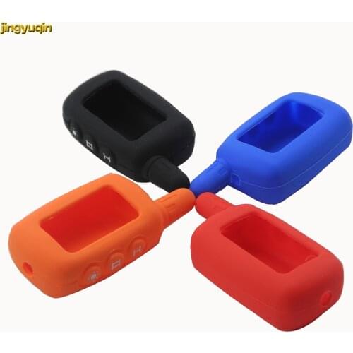 10pcs Accessories Key Case for Starline A9 A8 A6 LCD Silicone Remote Key Holder Case Cover Fob Chain Russian Two Way Alarm