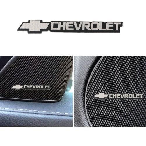 3D Car Styling Sticker Aluminum Emblem interior Speaker audio Badge for Chevrolet Captiva Colorado Cruze Spark Malibu Trax Aveo