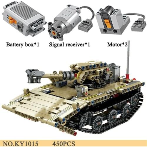 450pcs Kaizhi KY1015 Amphibious Assault Vehicle Boy Assembly Technology Military Tank Building Block Toy Gifts