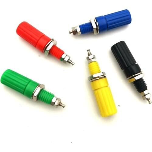 5PCS/Lot 4mm Terminal Test Socket Binding Post For Speaker 4mm Banana Plug Test probe Conversion Adapter