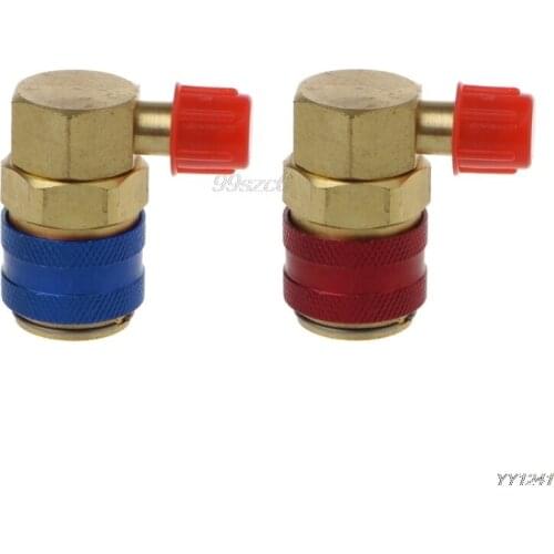 AC R134A Quick Connector Adapter Coupler Auto A/C Manifold Gauge Low/High HVAC Auto Air-conditioning High/Low Pressure Side