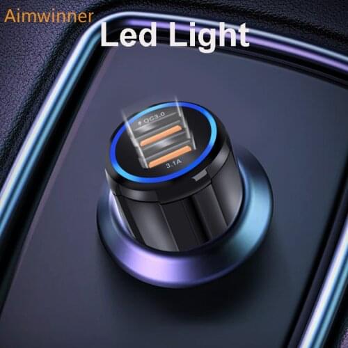 18W 3.1A Car Charger Dual USB Quick Charge 3.0 Universal Fast Charging QC Mobile Phone In Car For iPhone 11 XS XR Samsung