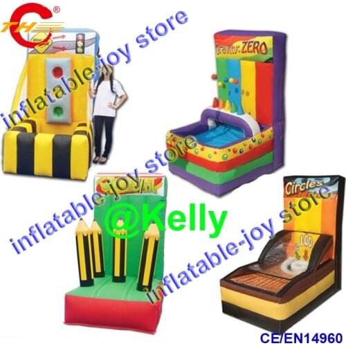 Free air shipping small inflatable sport game, portable inflatable carnival game, custom make inflatable 4 in 1 sport game combo