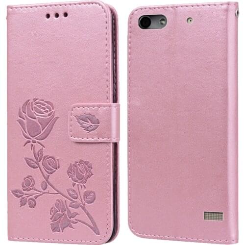 Luxury Leather Flip Book Case for Huawei Honor 4C G Play Mini C8818 CHC-U01 4C Pro Rose Flower Wallet Stand Case Phone Cover Bag