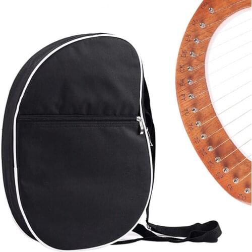 One-shoulder harp Black waterproof Oxford cloth 7-string/10-string/16-string lyre harp bag musical instrument