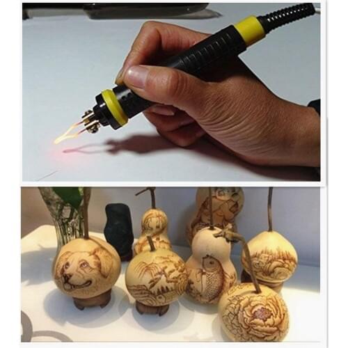 Domestica 60W Digital Display Pyrography Machine Gourd Wood Burning Soldering Irons Pen Craft Tool Kits Pyrography Machine Kit