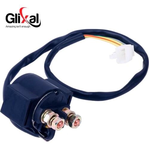 Glixal Starter Solenoid Relay for 139QMB 152QMI 157QMJ GY6 50cc 125cc 150cc Chinese ATV Scooter Moped Go Kart (18.5 inch-wire)