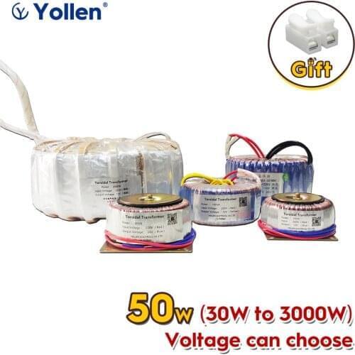 RING Type 50W Toroidal Power Transformer 50VA Circle Voltage Customized 220V/380V to 6V/9V/12V/15V/18V/24V Audio power amplifier
