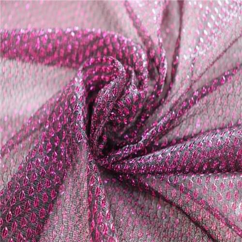 Lace103 5meters Summer Rose Transparent Mesh Fabrics For Women Dress Evening Dress Curtain Clothes Costume of Theatre Fabrics