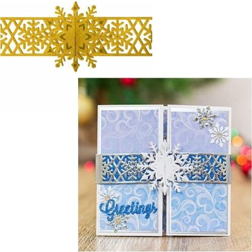 Metal Cutting Dies Snowflake Hollowed Banner Die Cuts For Card Making DIY Scrapbooking Album New 2019 Embossed Crafts Cards