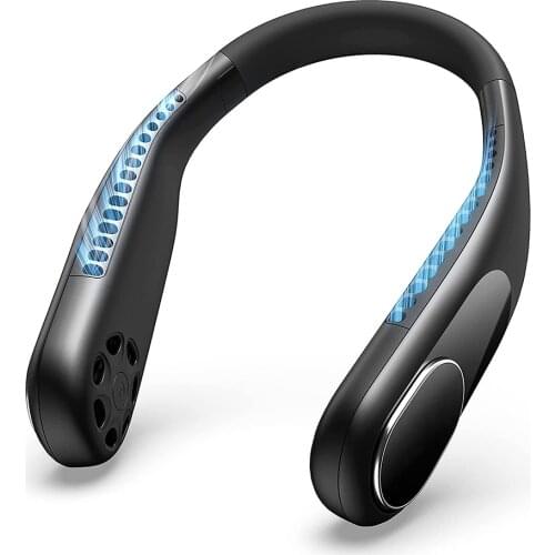 Mini Neck Hanging Fan Portable Bladeless USB Rechargeable Mute Sports Fans Outdoor Ventilador Cooling Fan Adjustable Air Cooler