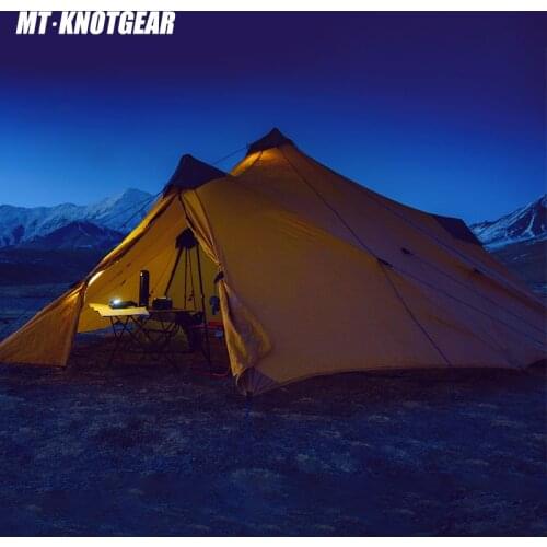 MT.KNOTGEAR Outdoor Travel Camping Tent Open beach tent outdoor camping 6-8 people windproof double-layer waterproof tent