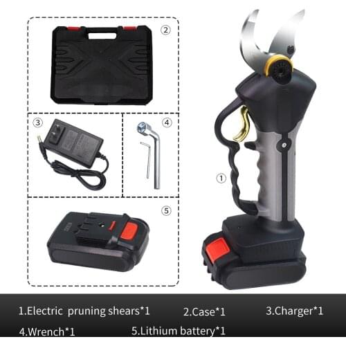 Professional Cordless Electric Pruning Shears with 21V Battery Powered Tree Branch Pruner
