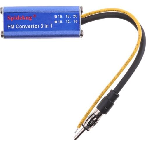 Blue Aluminum Car 16MHz MP3 FM Radio Convertor Transmitter 12V
