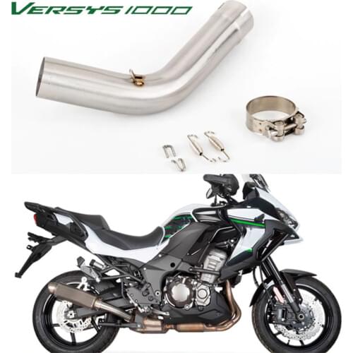 Slip On For Versys 1000 KLZ1000 2019 2020 Middle Link Tube Motorcycle Escape Exhaust Pipe Modified 51mm interface