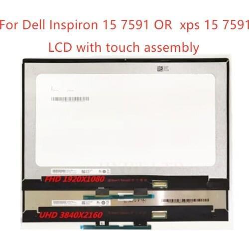 LCD replacement 15.6'' For DELL Inspiron 15 7591 OR for Dell xps 15 7591 UHD 4K or FHD Laptop IPS LCD display screen assembly