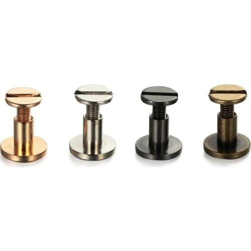 10PC 5/6.5/8mm DIY Strap Rivets Solid Nail Bolt Round Head Screws Strap Rivets Screw for Luggage Craft Clothes/Bag/Shoes