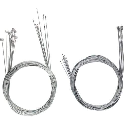 10Pcs MTB Bicycle Brake Cable Shift Cable 2M Bike Speed Line Set Fixed Gear Shifter Gear Brake Line Core Inner Wire Cycling Part