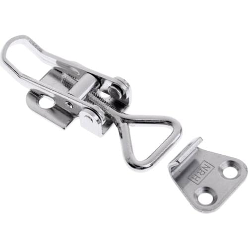 2pcs Stainless Steel Hasp Clasp Latches, Marine Boat Anti-Rattle Cabinet Door Latch Lock Heavy Duty, 75 x 28mm/ 2.95 x 1.1 inch