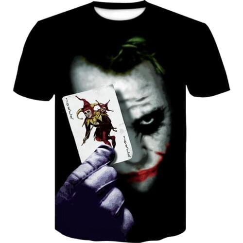 2021 Fashion 3D Printed T-Shirt Childrens wear Joker Face tshirts Clown Short Sleeve Fashion Cosplay T shirt Man / Woman Tops